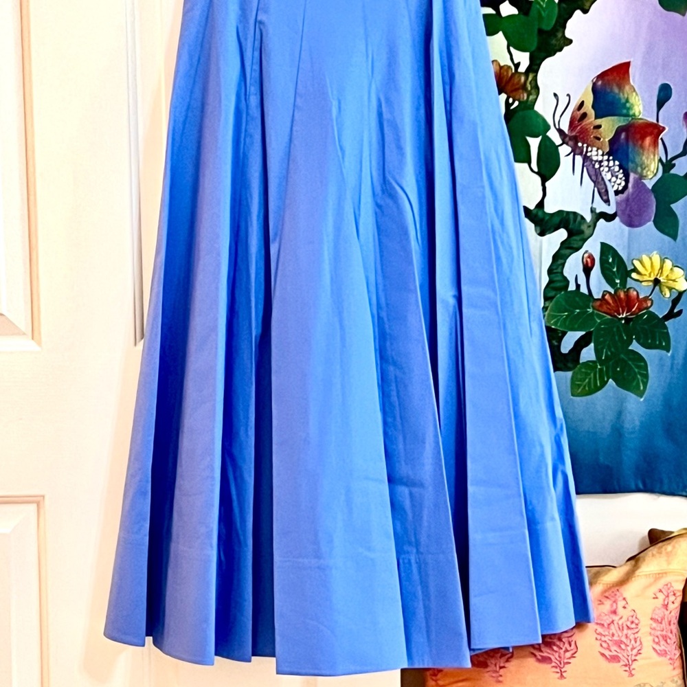 NWT Staud Wells Midi Dress Cornflower 🌟 Very Rare 🌟 - Picture 11 of 14